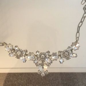 Gold tone and rhinestone costume necklace